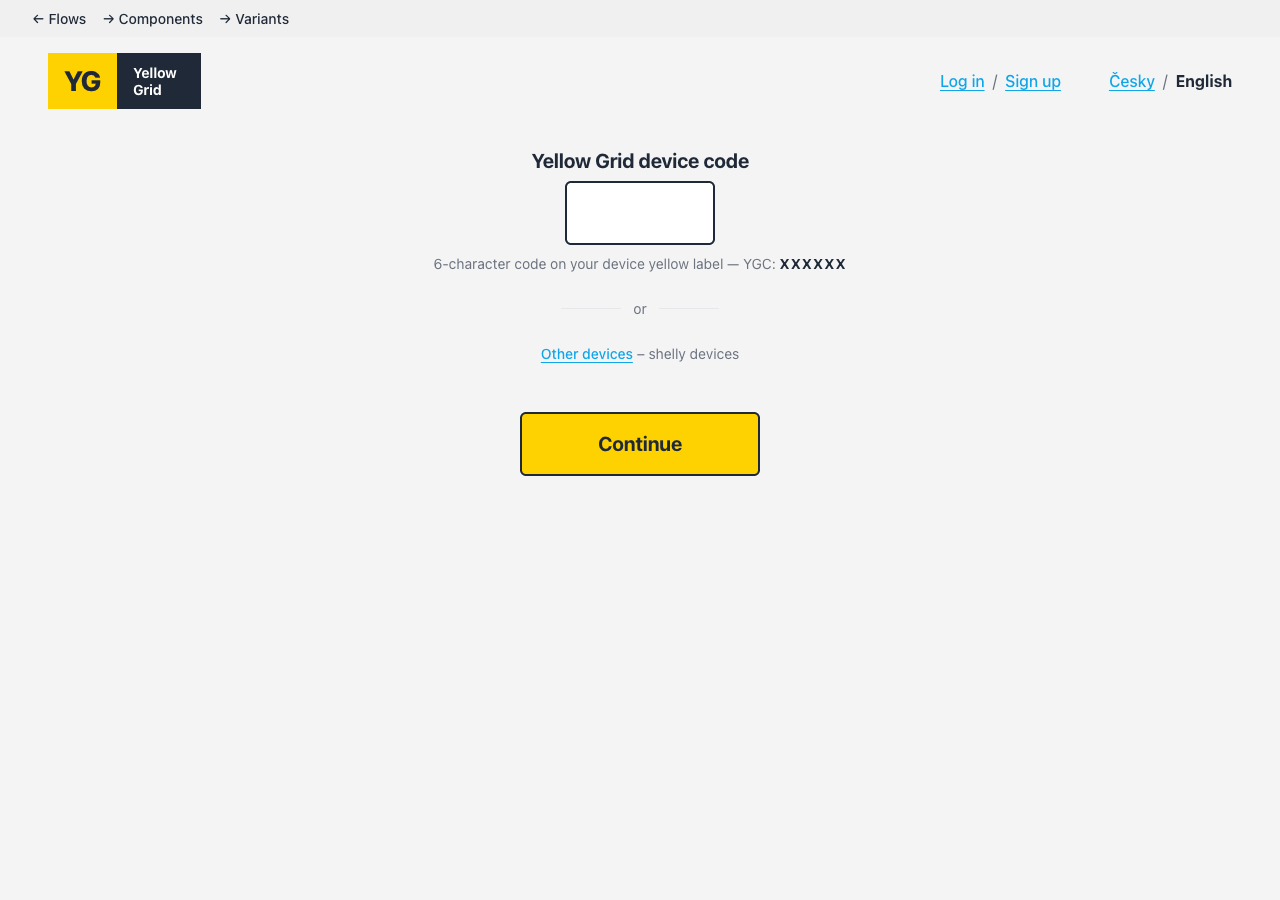 Step 1 — Enter device code preview